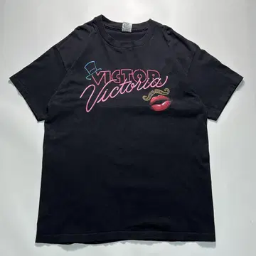 90s 빅터 빅토리아 USA 제작 빈티지 무비 티셔츠 블랙 XL 6748