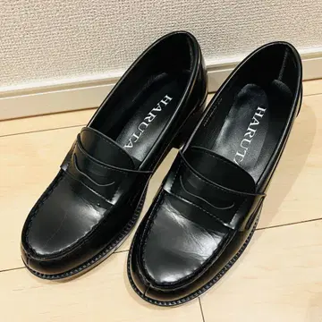 [수회 사용 정도] 하루타 힐 업 로퍼 블랙 4603 23cm