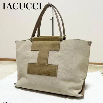 새상품급 이아쿠치 IACUCCI 소르베 토트백 캔버스 가죽