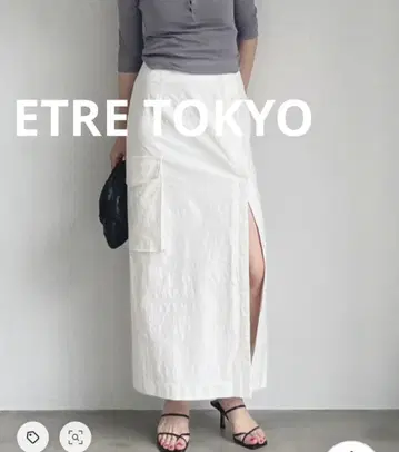 에트레토쿄 ETRETOKYO 워크 랩 롱 스커트 화이트 S