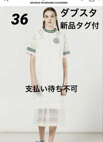 새상품 더블 스탠다드 클로징 도킹 레이스 시어 원피스 오프 36