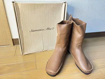 Samarasa Mos 2 브라운 가죽 숏부츠