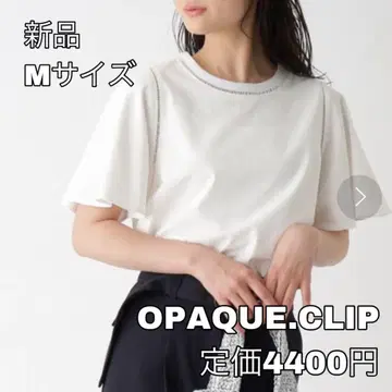 4358 OPAQUE.CLIP 사다리 레이스 플레어 슬리브 티셔츠
