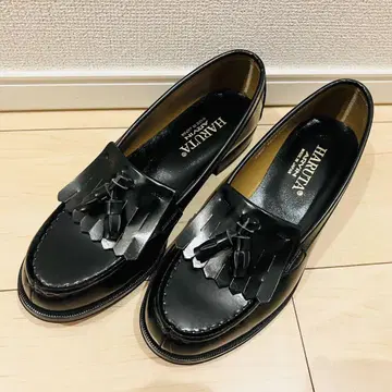 [수 회 사용 정도] 하루타 태슬 로퍼 블랙 4515 24.5cm