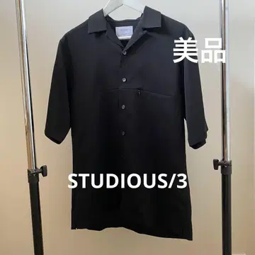 STUDIOUS 반팔 셔츠 블랙