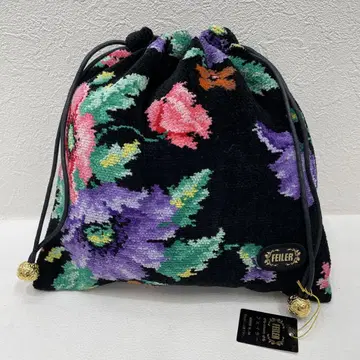 809 FEILER 페일러 복조리 소품함 꽃무늬 포피 블랙 검정