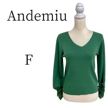 새상품급 Andemiu 안데뮤 그린 긴팔 니트 스웨터 F