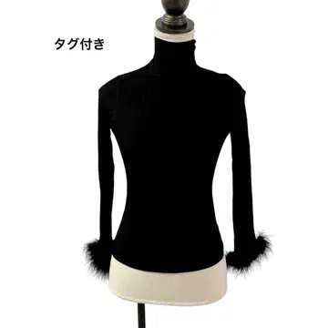 택 포함 멜트더레이디 퍼 터틀넥 하이넥