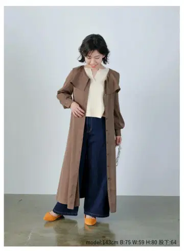 COHINA DENIM 플레어 와이드 short/S