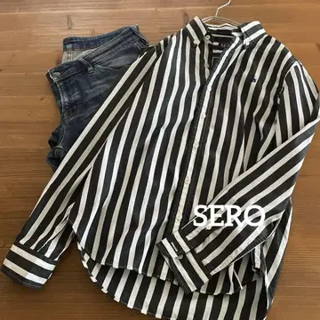 SERO 일본제 런던 스트라이프 버튼 다운 셔츠