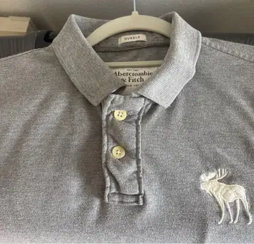 Abercrombie & Fitch 그레이 피케 셔츠 L