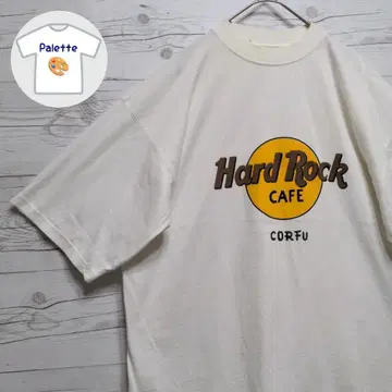 HARDROCK 하드록 카페 그리스 프린트 T셔츠 화이트 화이트