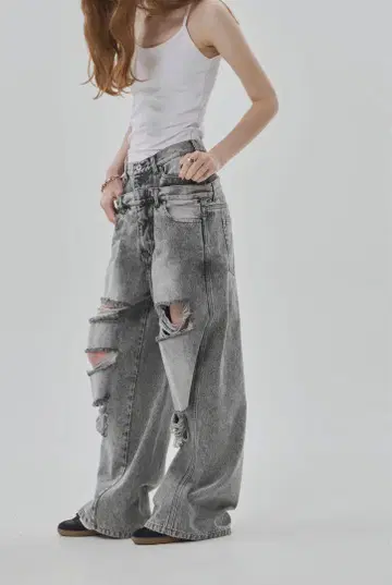 THETOE LEXINGTON DOUBLE BELT DENIM 택 포함