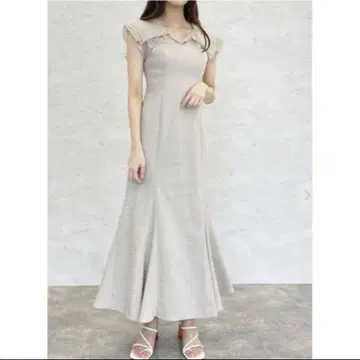 COCODEAL 세일러 카라 도킹 머메이드 원피스 베이지 Size 2