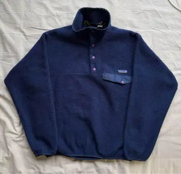 [90년대] USA 제작 Patagonia 신칠라 스냅 T 네이비