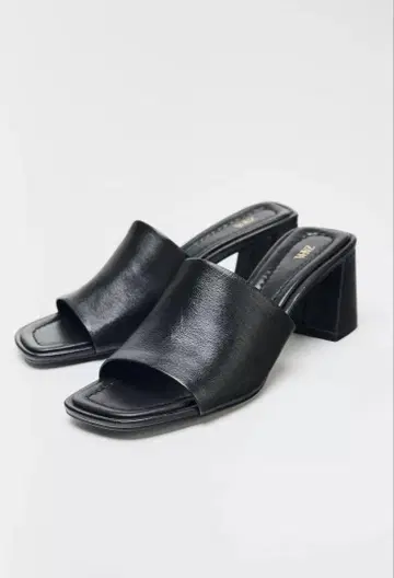 ZARA 리얼 가죽 청키힐 부츠