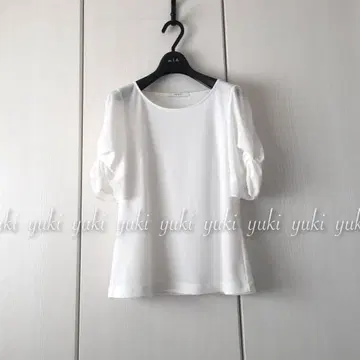 ANAYI 반팔 블라우스 화이트