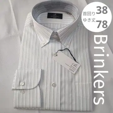 brinkers 38-78 와이셔츠 새상품 긴팔 스트라이프 그린
