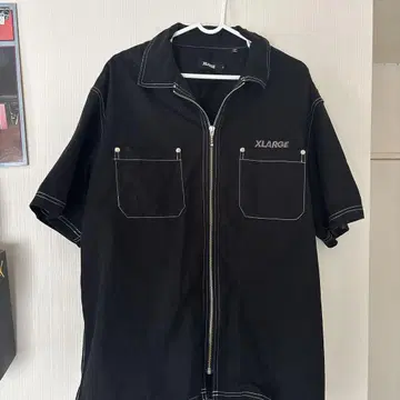 XLARGE 블랙 집업 셔츠 L