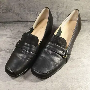 새상품급 [ ing ] 코인 로퍼 청키힐 현행 로고 24.5cm