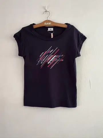 LACOSTE 네이비 반팔 티셔츠 42 새상품급 클리닝 완료