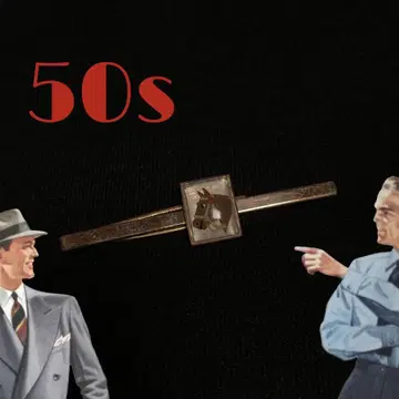 빈티지 넥타이 핀 말 호스 경마 앤티크 로커빌리 50s