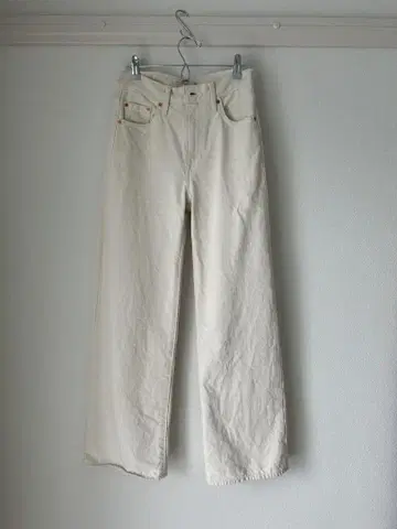 Ribcage Wide Leg 데님 25 화이트