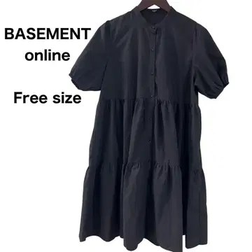 BASEMENT online 블랙 셔츠 원피스 티어드 원피스