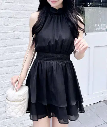 INGNI 2Way 리본 아메슬리 프릴 미니 원피스