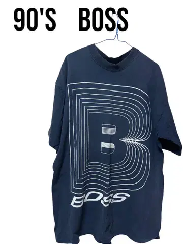 빈티지 90S BOSS 티셔츠 남성용 USA 제작 HIPHOP XL