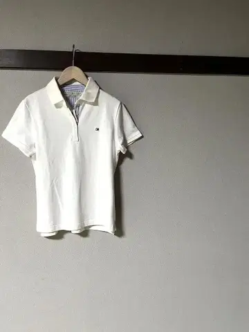 [새상품 미사용] Tommy Hilfiger 화이트 피케 셔츠 택 포함