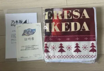 노기 페스 이케다 테레사 친필 사인 후드 부착 크리스마스 타월