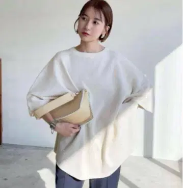 클라네 써멀 판초 빅 실루엣 t셔츠 상의