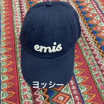 emis 자수 로고 네이비 캡