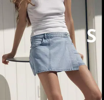 ZARA 자라 데님 랩스커트 팬츠 새상품, 미사용