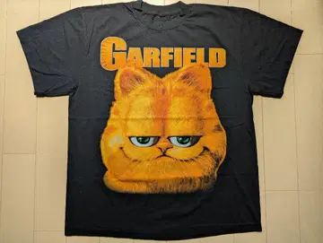 Garfield 가필드 고양이 네코 T셔츠 백 프린트 USA