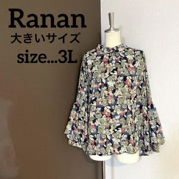 Ranan 라난 빅 사이즈 꽃무늬 쉬폰 블라우스 상의