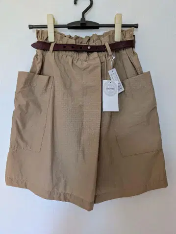 맥피 MACPHEE 소가죽 벨트 스커트 미사용 새상품
