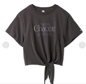 Snidel Chacott 그레이 크롭 T셔츠