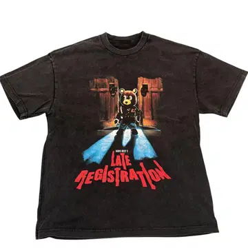 Kanye West Late Registration 빈티지 가공 셔츠
