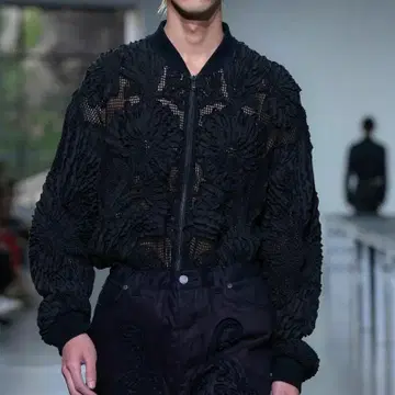 TAAKK 25SS MESH EMBROIDERY ZIP BLOUSON