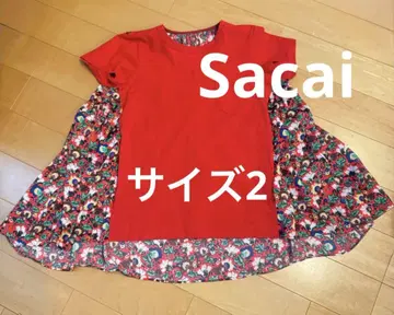 컨디션 최상 Sacai 사카이 도킹 반팔 티셔츠 플라워 꽃무늬