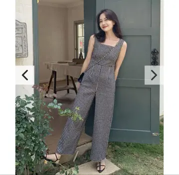 벌스데이 바쉬 깅엄 체크 올인원