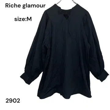 Riche glamour 리셰글래머 셔츠 상의 블랙 긴팔