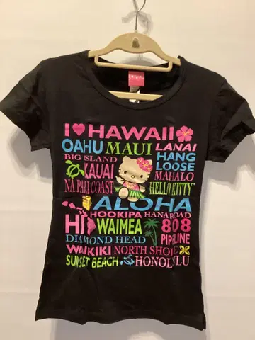 하와이 키티 T셔츠 S 사이즈 블랙