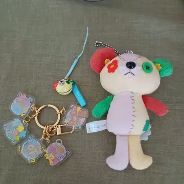 영화 비밀은함레스 베어 봉제 인형, 방울, 아크릴 키링 3세트