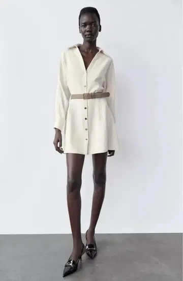ZARA 크레이프 미니 원피스 S 완판템
