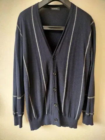Ermenegildo Zegna 스트라이프 가디건 46 캐시미어 혼방