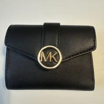 MK 블랙 3단 지갑