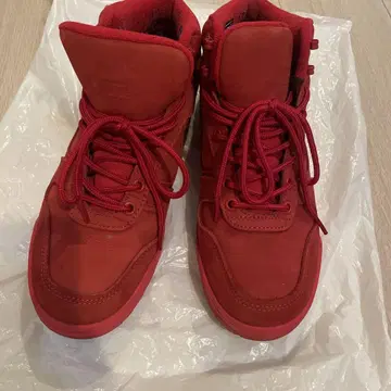 vans 레드 하이컷 스니커즈